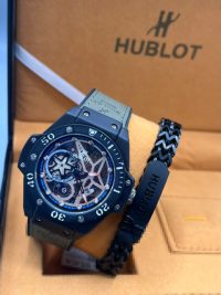 Black masculine Hublot Wristwatch with wristband - Image 2