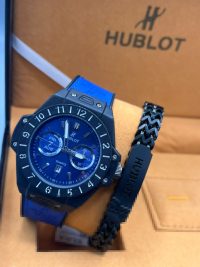 New Black Quality Masculine Hublot Wristwatch with wristband - Image 2