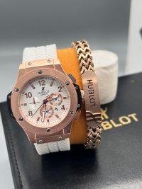 Classy Hublot Masculine Wristwatch with Wristband For Men - Image 4