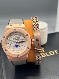 Classy Hublot Masculine Wristwatch with Wristband For Men - Image 2