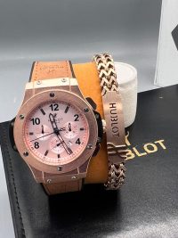 Classy Hublot Masculine Wristwatch with Wristband For Men