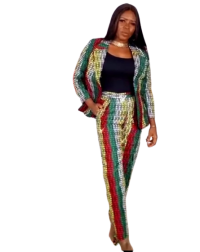 Ankara Blazer Suit: Radiate Confidence, Exude Elegance - Image 2