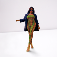 Kente Crop Top with Leggings: Unleash Your Inner Fashionista - Image 2